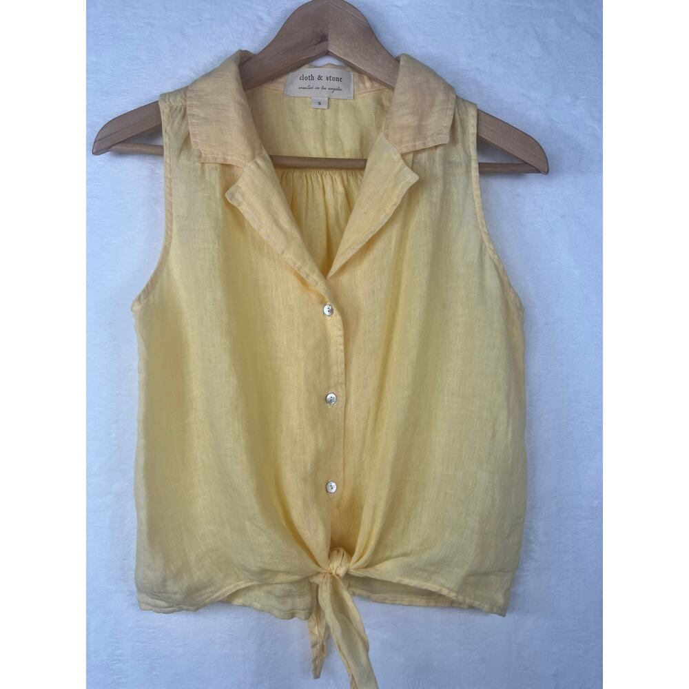 Cloth & Stone 100% Linen Sleeveless Blouse